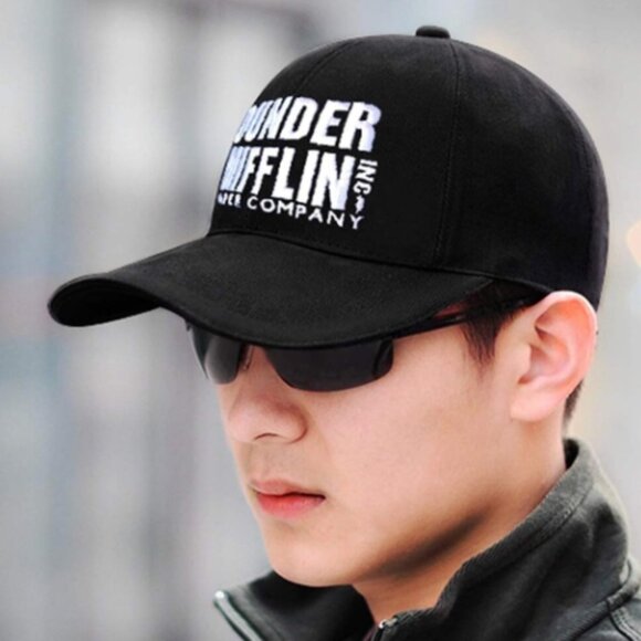 The Office Dunder Mifflin Inc Embroidered Adjustable Baseball Cap Hat - Picture 4 of 4